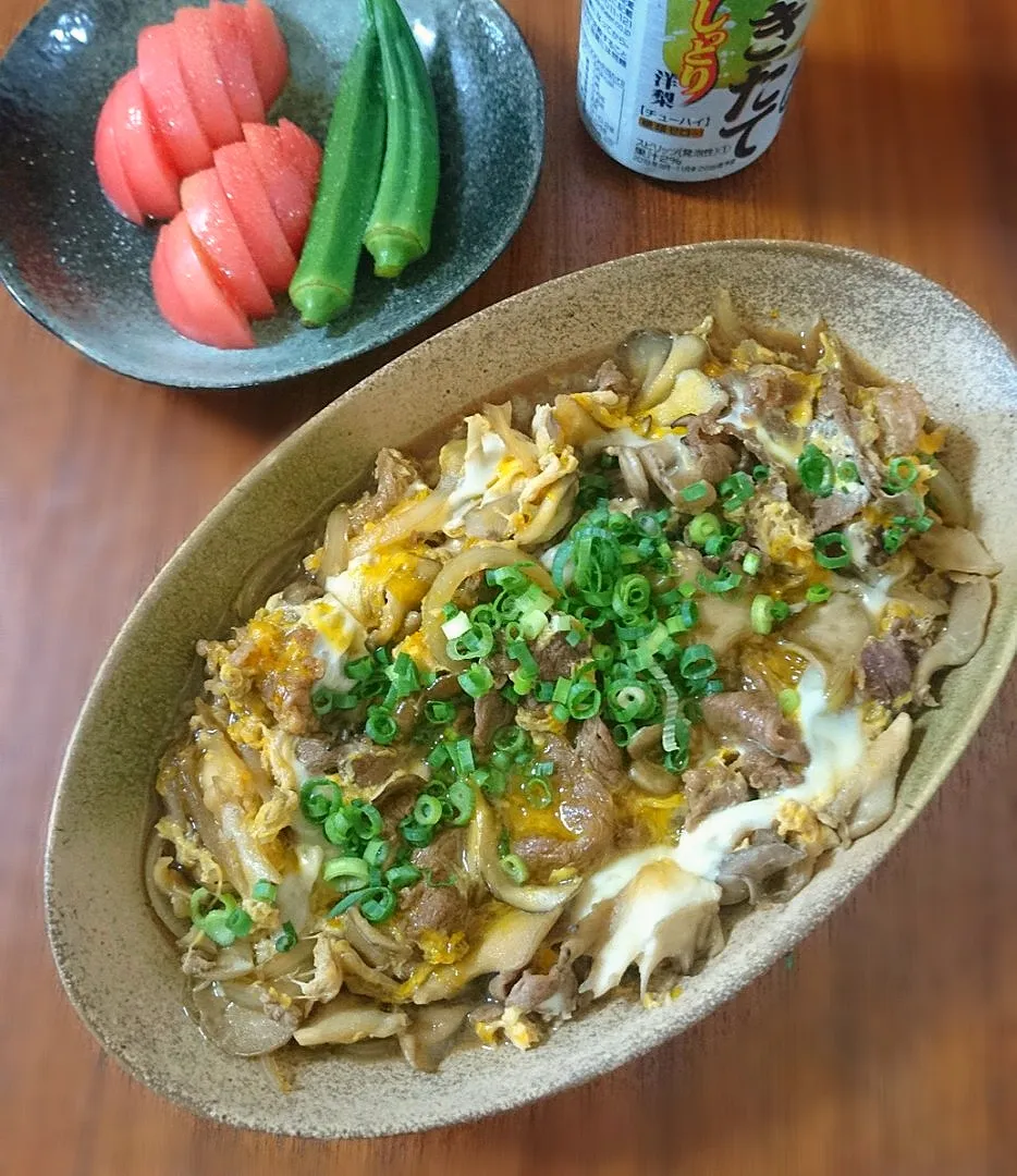 舞茸牛たま丼|まりおさん