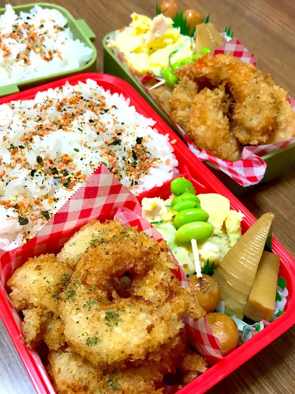 兄弟弁当♡海老フライ|utaさん