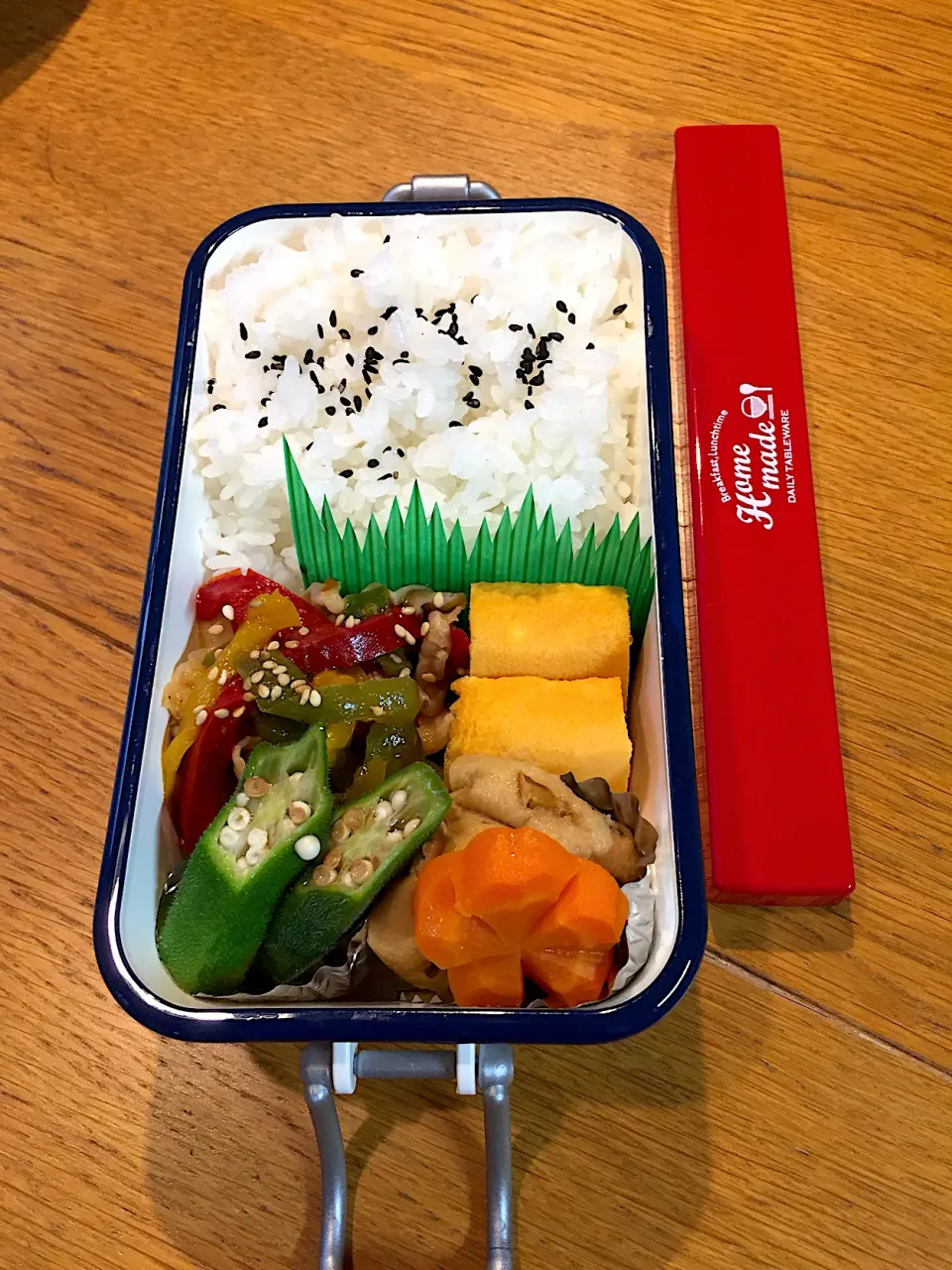 Snapdishの料理写真:JK弁当  青椒肉絲風炒め物|まつださんさん