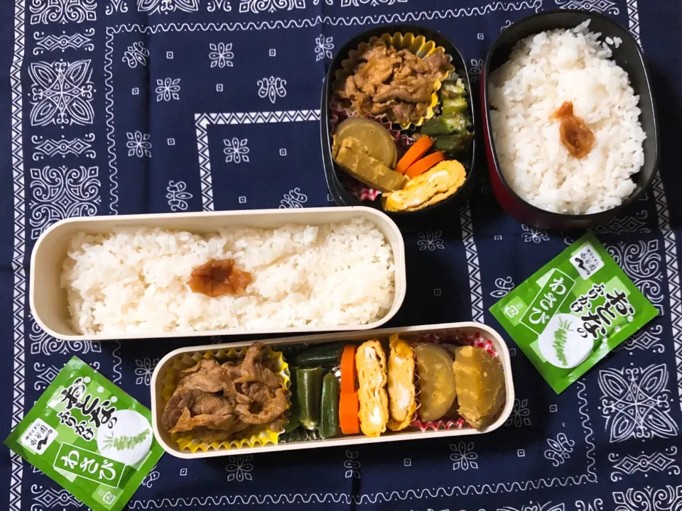 Snapdishの料理写真:2019/09/26(木) 夫弁当&娘弁当🎵|kiyominさん