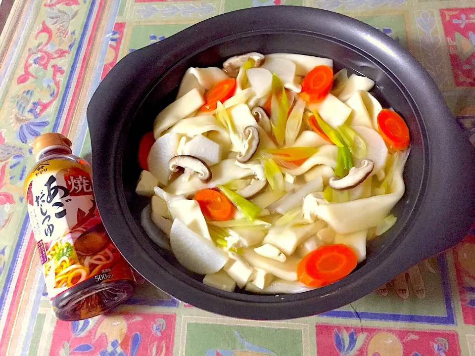 焼きあごだしを使って お野菜いっぱいのうどん 香ばしくてやさしいスープ|Emiさん