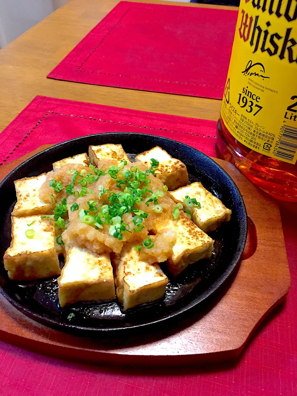 厚揚げのおろしめんつゆ焼き🍀|おかちさん