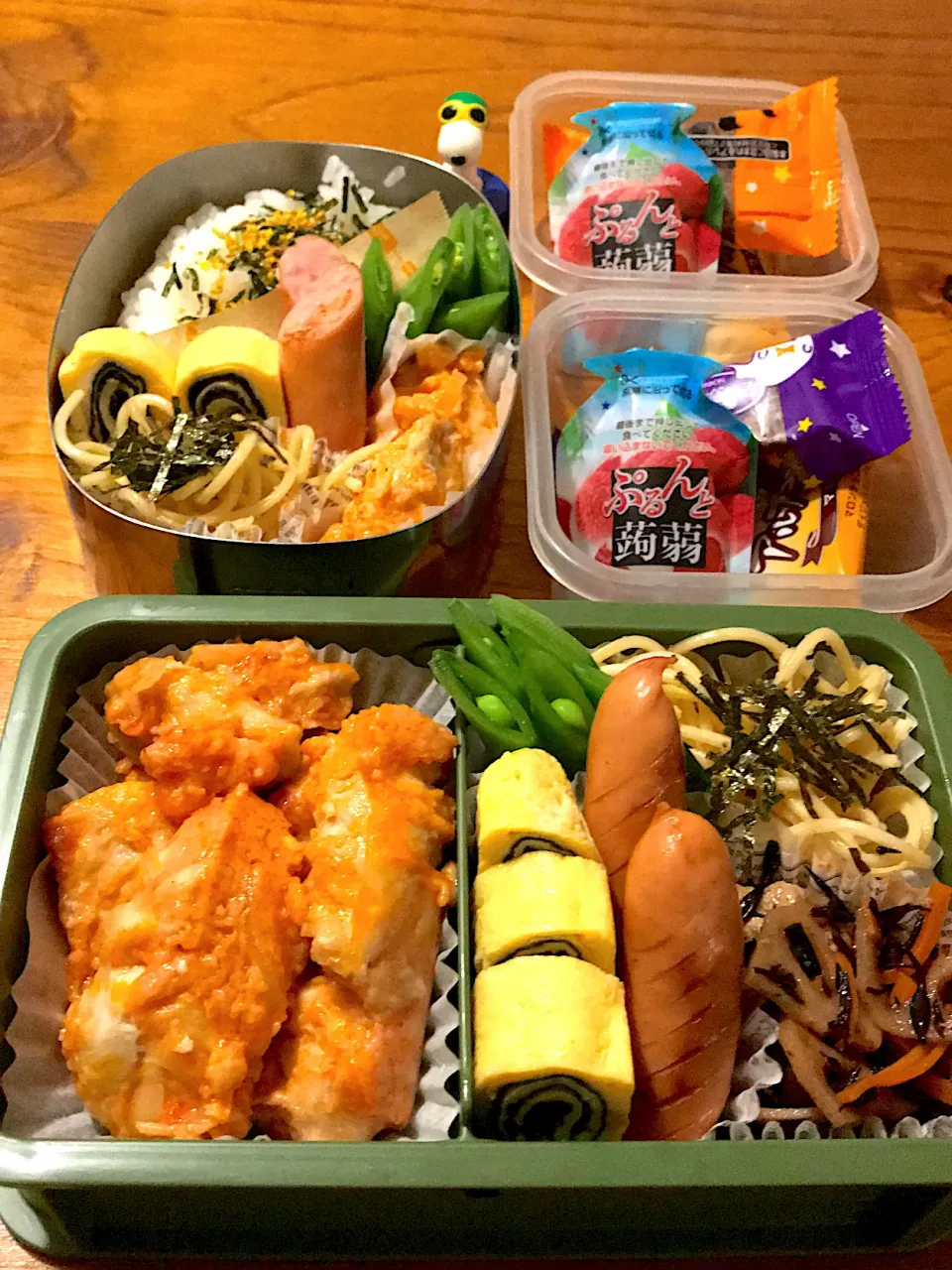 今日の男子女子弁当🍱鳥モモ肉のトマトクリーム煮弁当🍅|サダさん