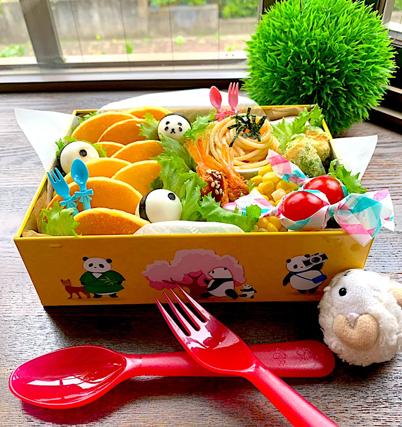 パンケーキのお弁当！空っぽにな〜れ♡|マトンさんの飼い主さん