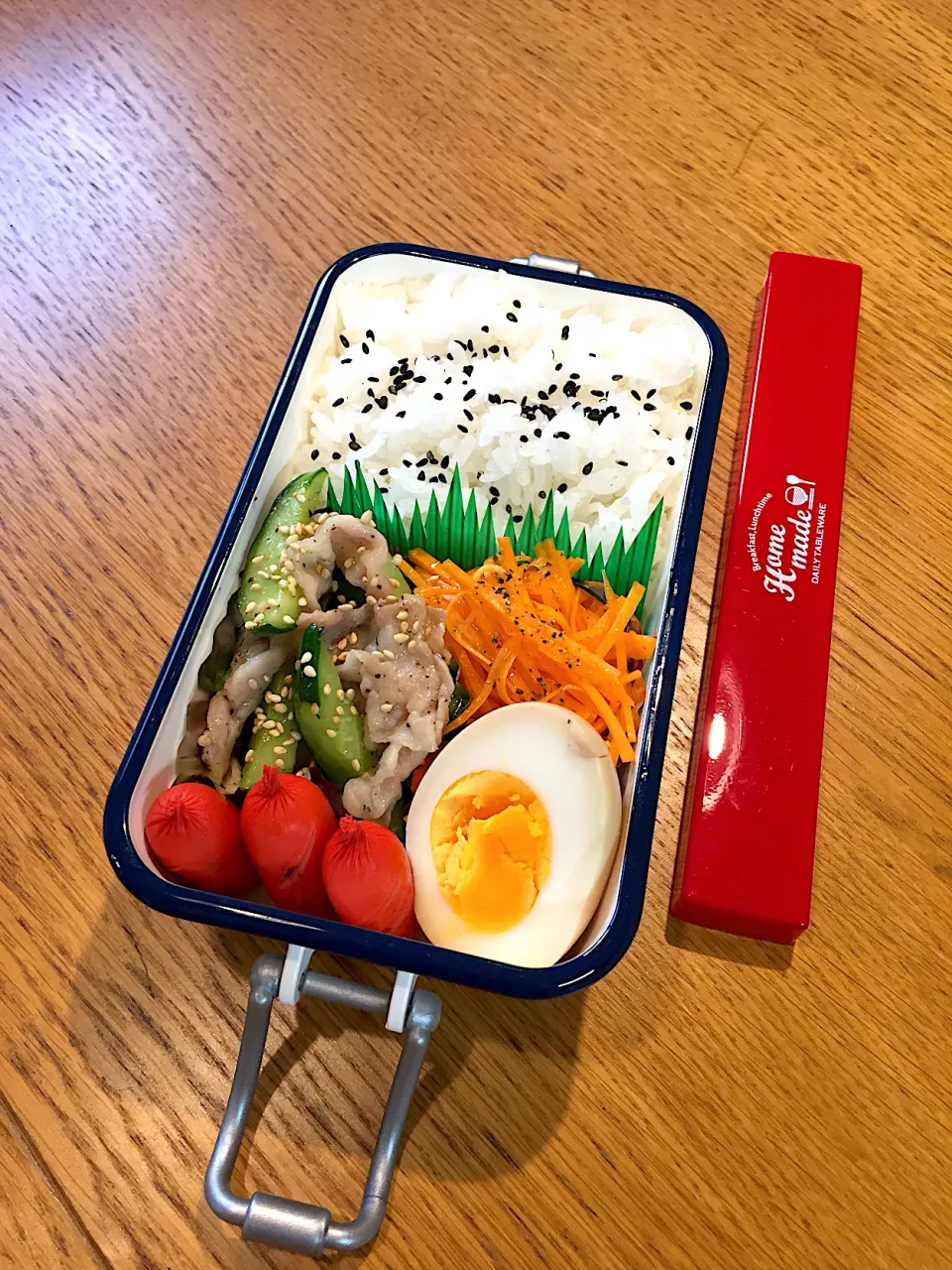 JK弁当  胡瓜と豚バラの塩炒め|まつださんさん