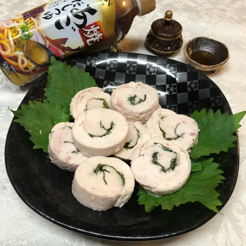 鶏むね肉ハム＊焼きあごだしつゆ添え🌺|henryさん