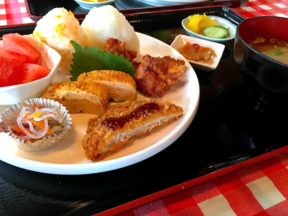 Snapdishの料理写真:本日の賄い（9/中旬ワンプレートランチ❤）|かぴかぴさん