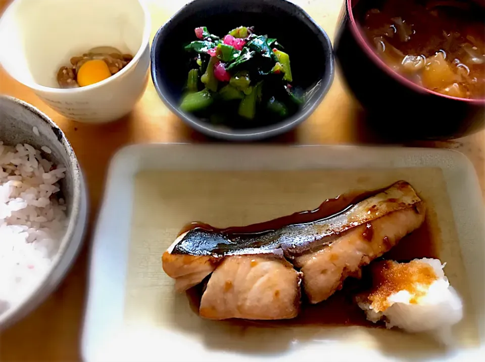 ブリ照り de 朝定食☀️|こなちゅんさん