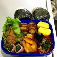 中学野球部男子のお弁当。|michiさん