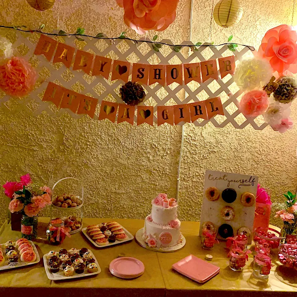 Baby Shower Sweet dessert table💖|🌺IAnneさん