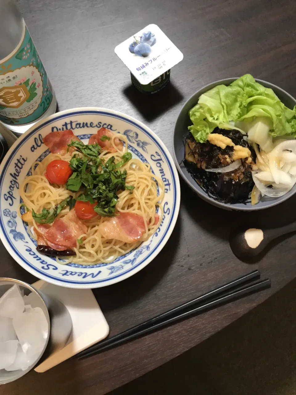 ペペロンチーノ 茄子焼き|くろさん