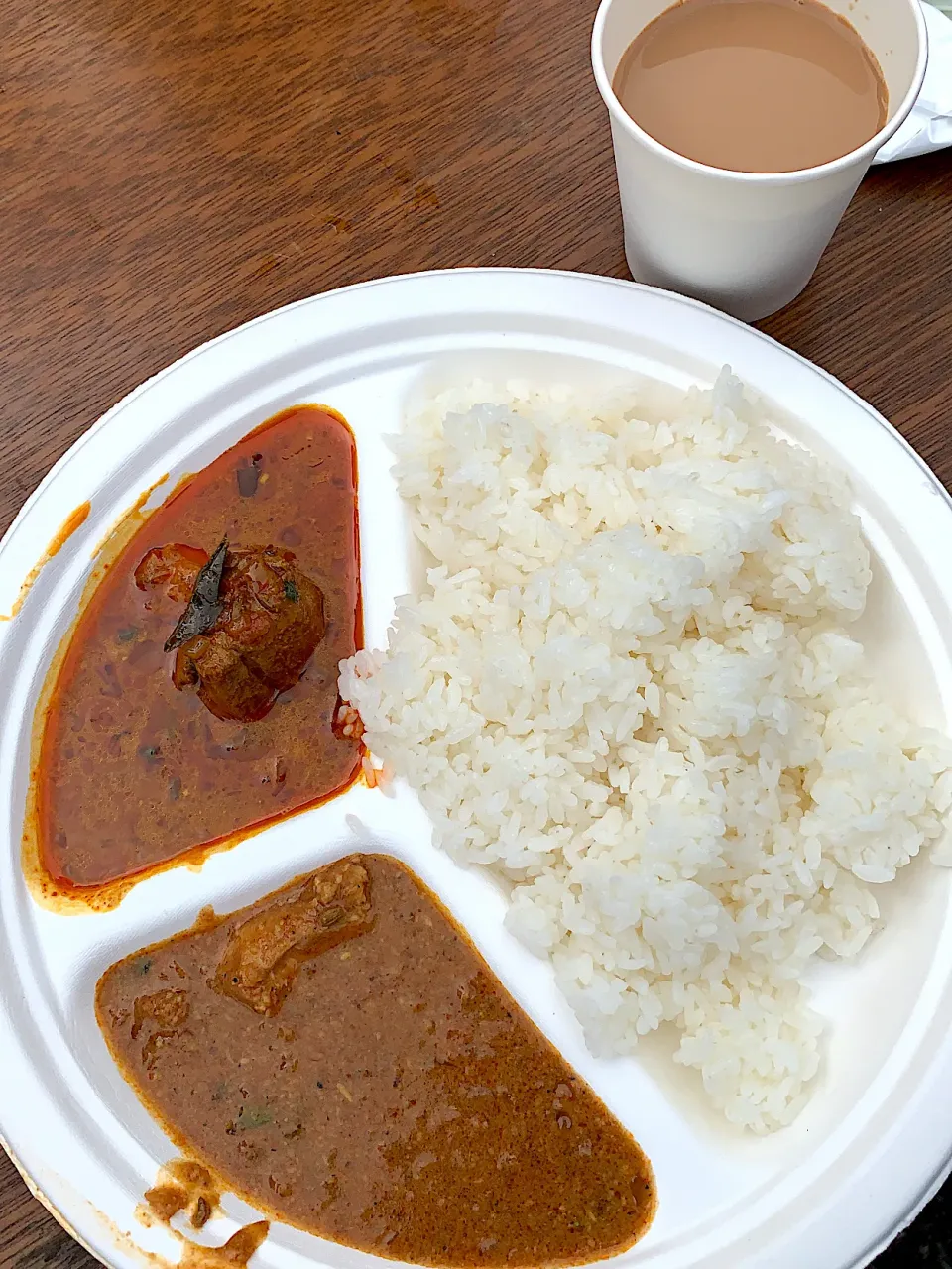 チキンカレー&フィッシュカレー&チャイ、シリバラジ #南インドカレー|カリー仙人さん