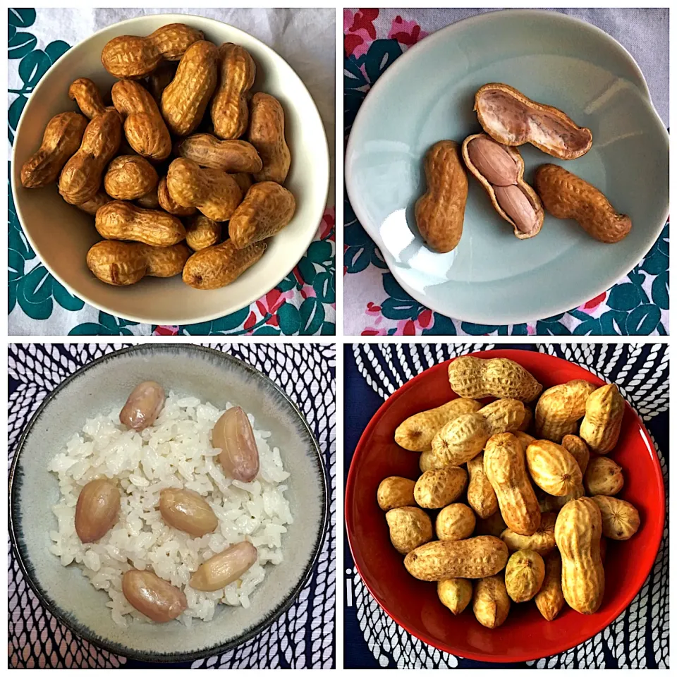 おおまさりの塩茹でと炊き込みご飯🥜|izoomさん