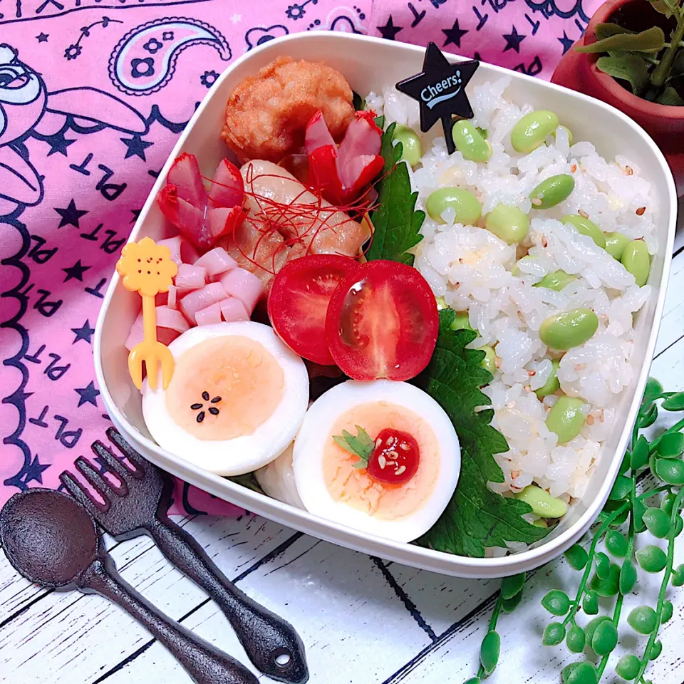 2019.9.29 豚の角煮＆枝豆ごはんお弁当❁*。|ぁゃ🍃さん