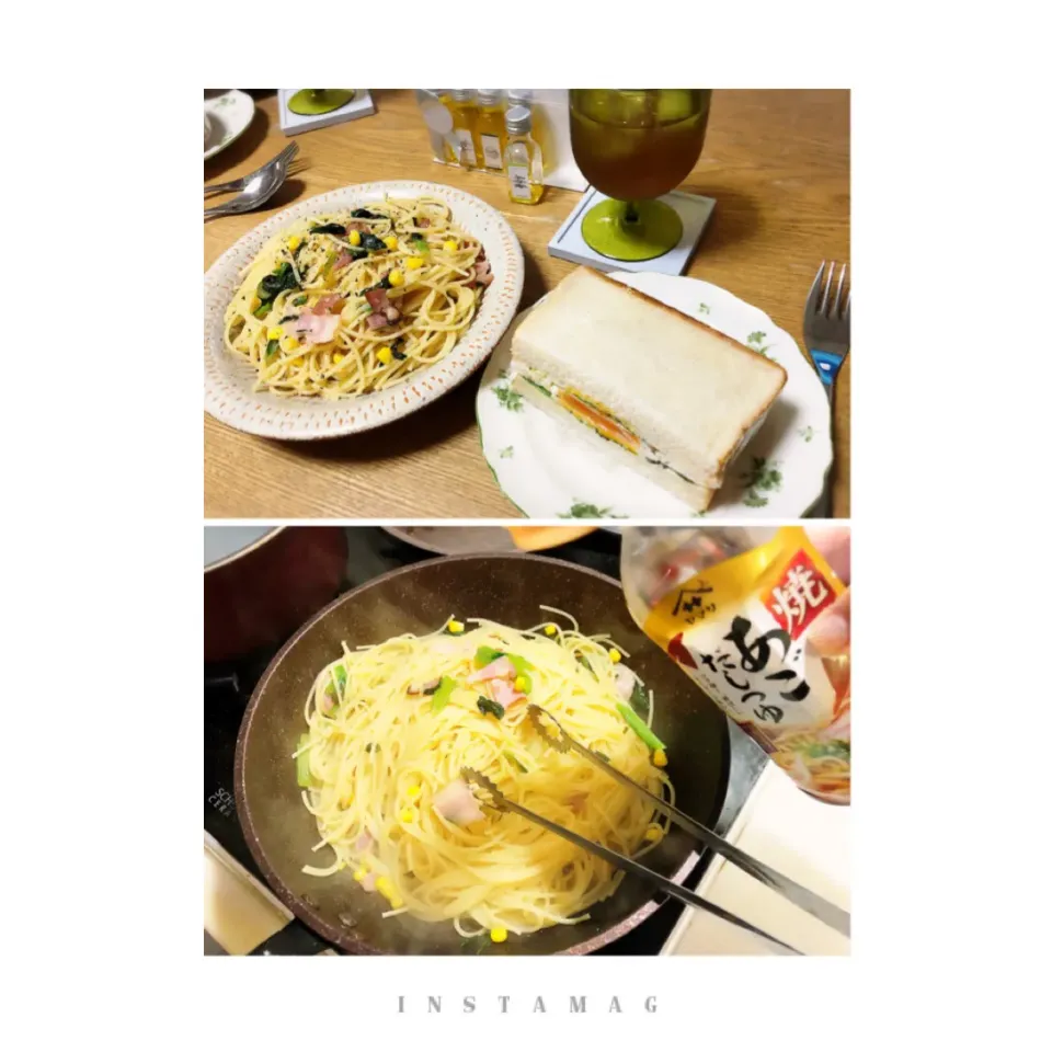 焼きあごだしde和風スープパスタ。|aki_puさん