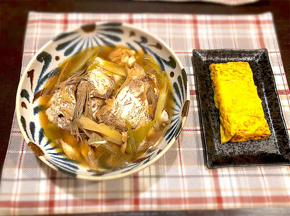 鯛のあら煮 と 卵焼き 🐣|ふう ☺︎さん