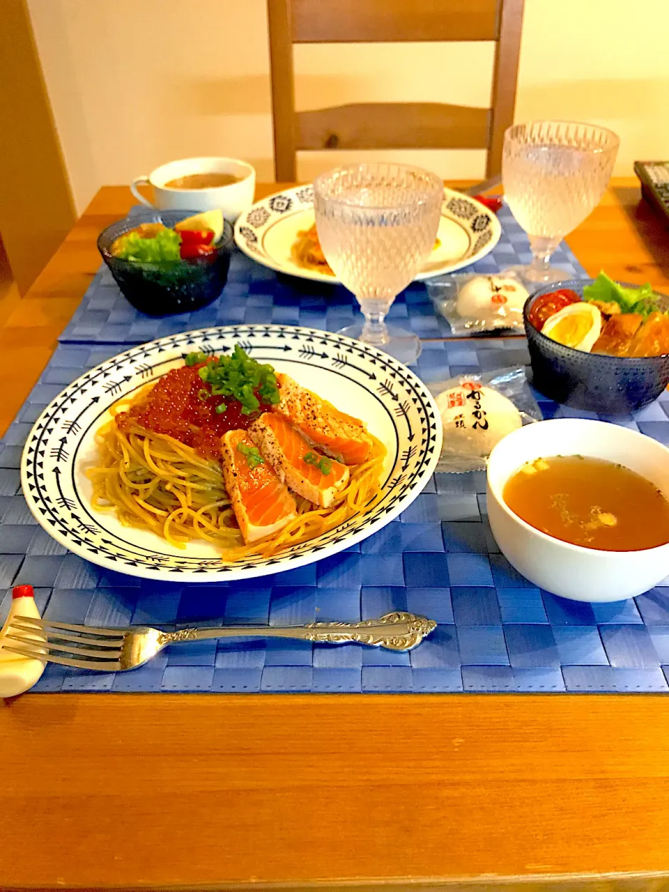 鮭といくらのバター醤油パスタ|はるたそさん