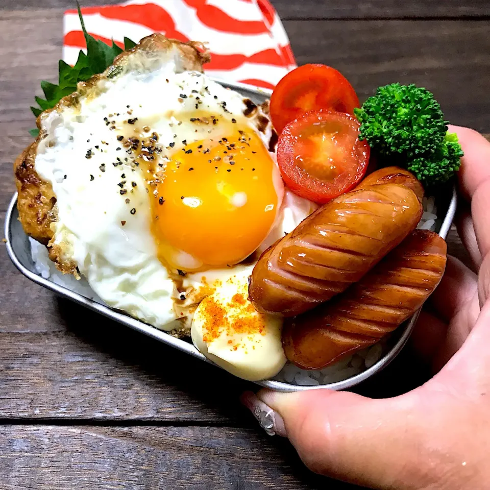 Snapdishの料理写真:煮込みハンバーグ弁当|mihooobuuさん