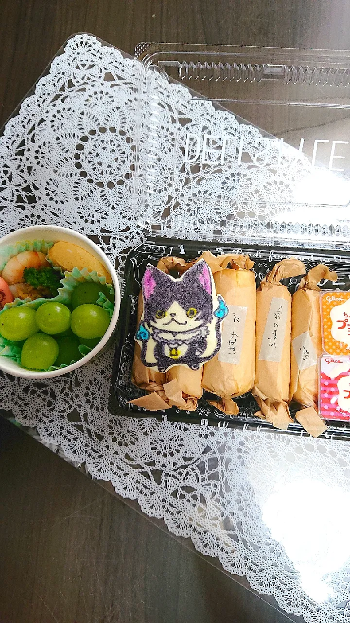 Snapdishの料理写真:遠足予備日🥪猫又くるくるサンドイッチ弁当😻|どんよりーなさん