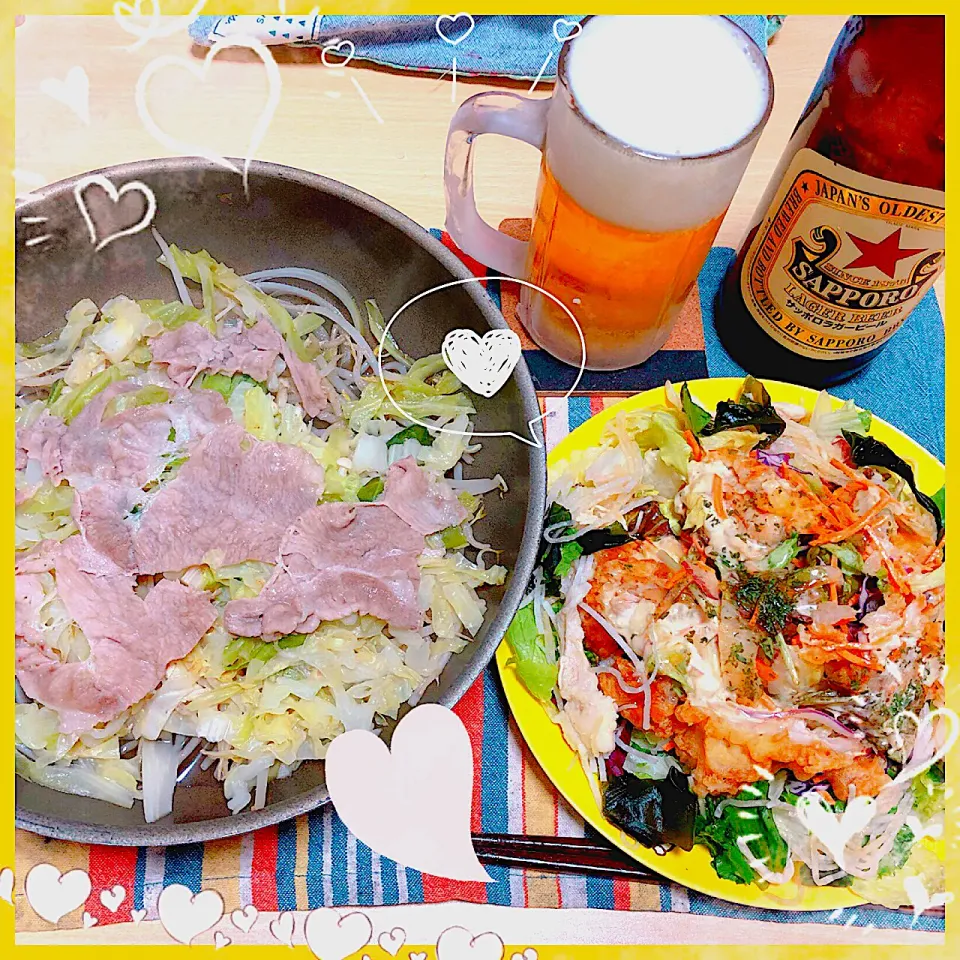 Snapdishの料理写真:１０／１ ｔｕｅ 晩ごはん🍴＊○°|rinaronarさん