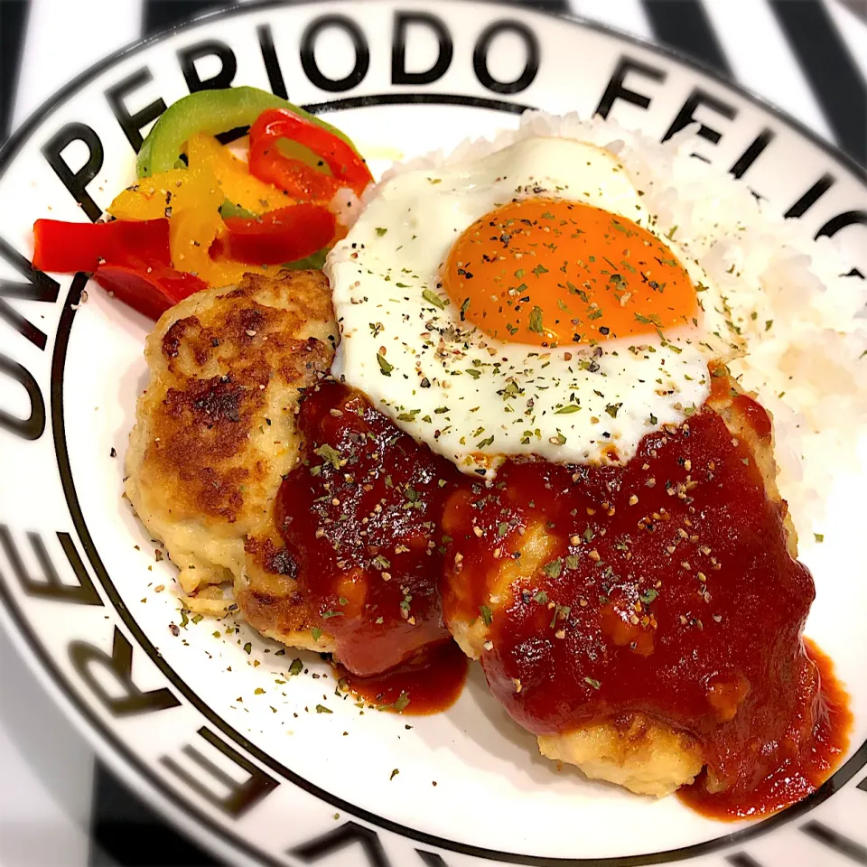 ハンバーグ丼☺️|ららさん