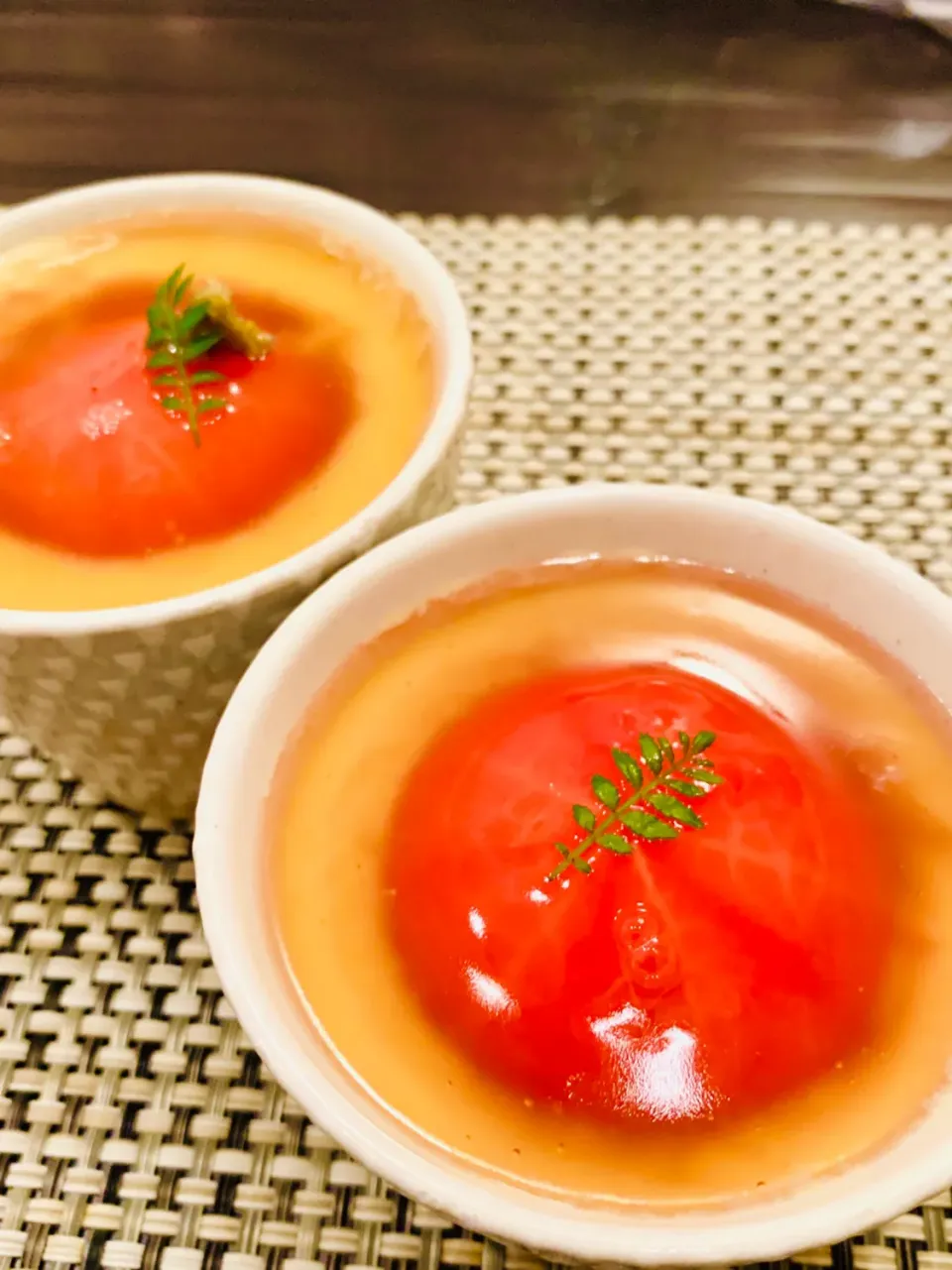 あごだしの丸ごとトマト茶碗蒸し🍅|ぽくくんさん