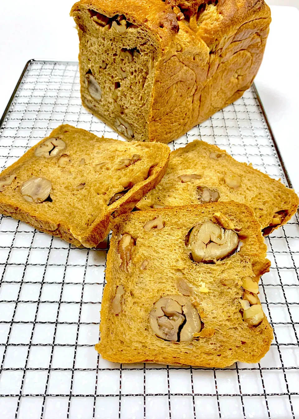 Chestnut and Walnut Coffee Brioche Loaf|gonbenさん