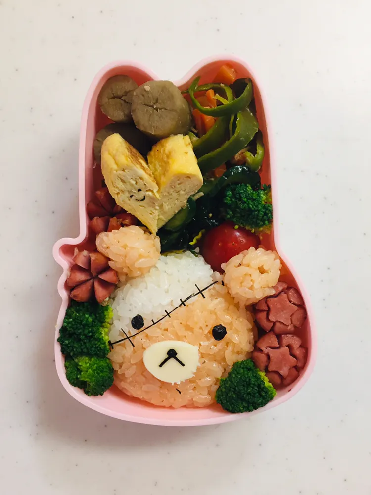 Snapdishの料理写真:ザッキー☆さんの料理 ハロウィンキャラ弁☆リラックマ？コリラックマ？|pimoriさん