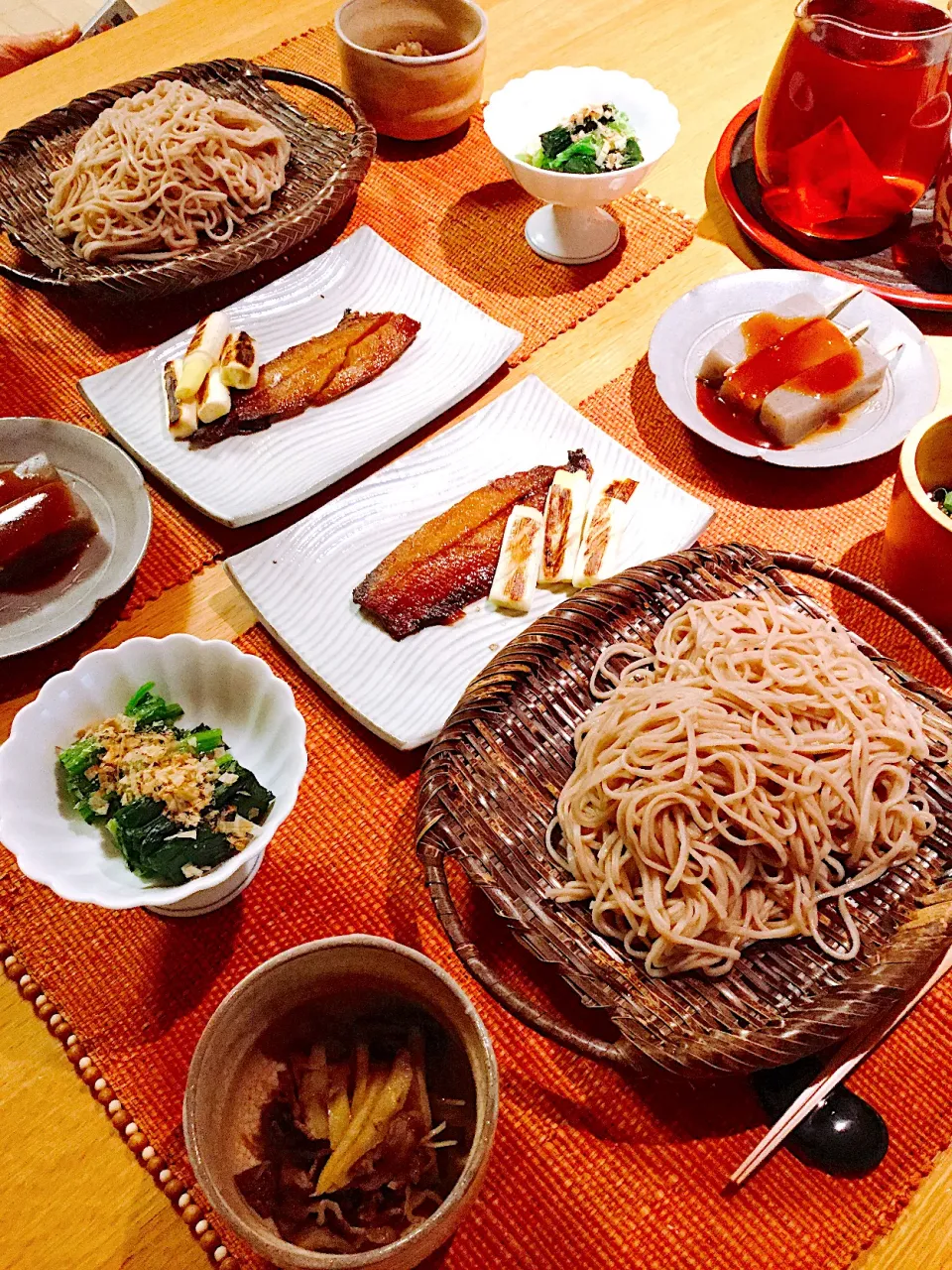 牛肉と牛蒡の時雨煮、ざる蕎麦|papinさん