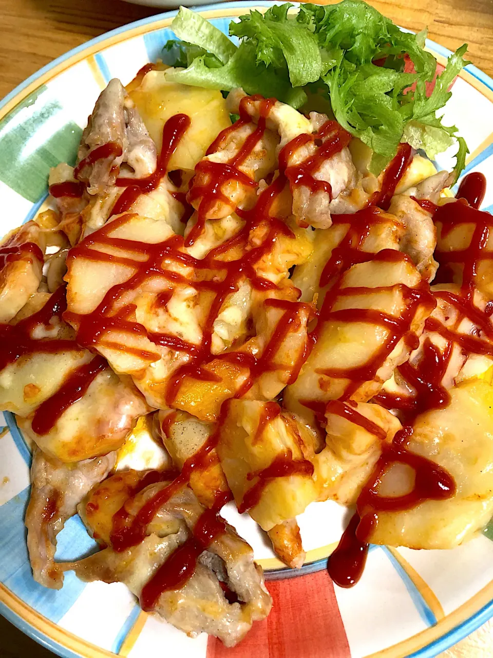 とりせせりとじゃがいものチーズ焼き🧀|harutomomamaさん