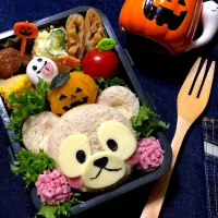 Snapdishの料理写真:ダッフィ サンドのハロウィン|CHIIAKIさん