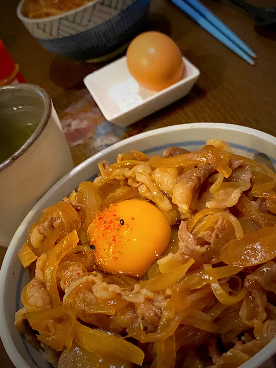 牛丼　卵のせ🐣|ch＊K*∀o(^^*)♪さん