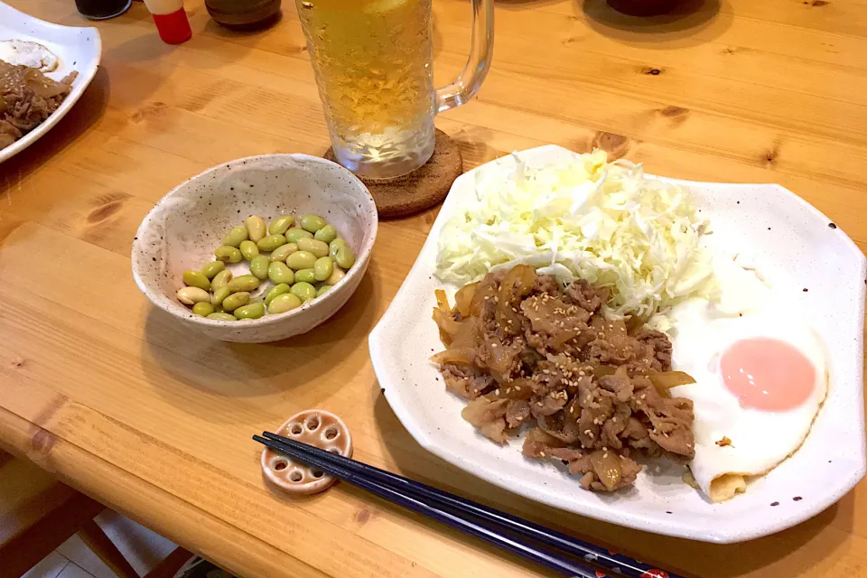 2019.10.3(木)の晩ごはん 豚の生姜焼き|Kouji  Kobayashiさん