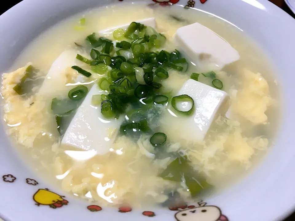 豆腐と卵のスープ|はっちぃさん