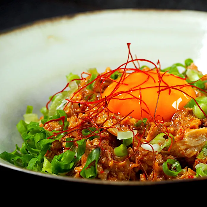 鯖水煮缶のユッケ仕立て|ぞうさんのお台所さん