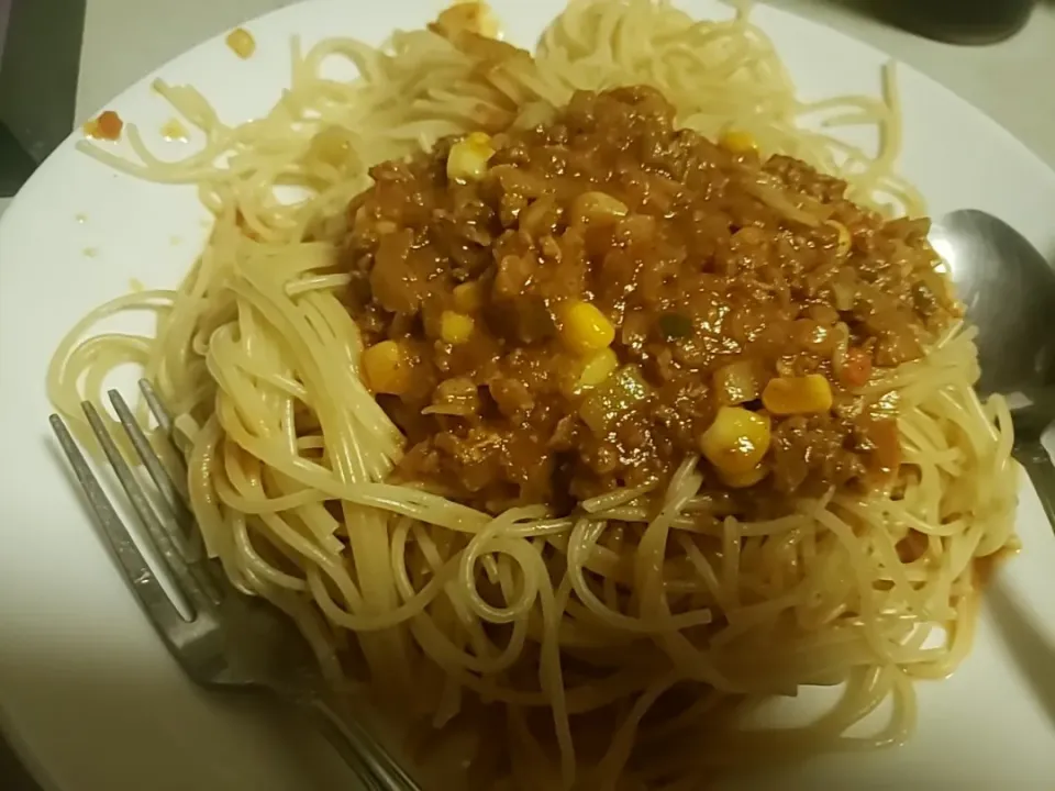 カレーそぼろ風パスタ|浅井 智さん