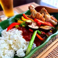 夏野菜焼きカレー🔥