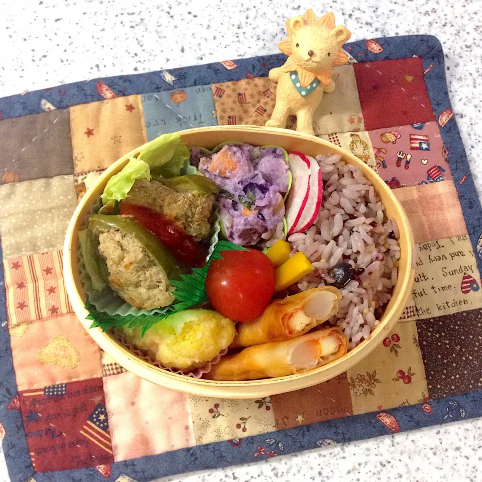 Snapdishの料理写真:今日のお弁当😊 #わっぱ弁当  #夫弁当|naonaomimichanさん