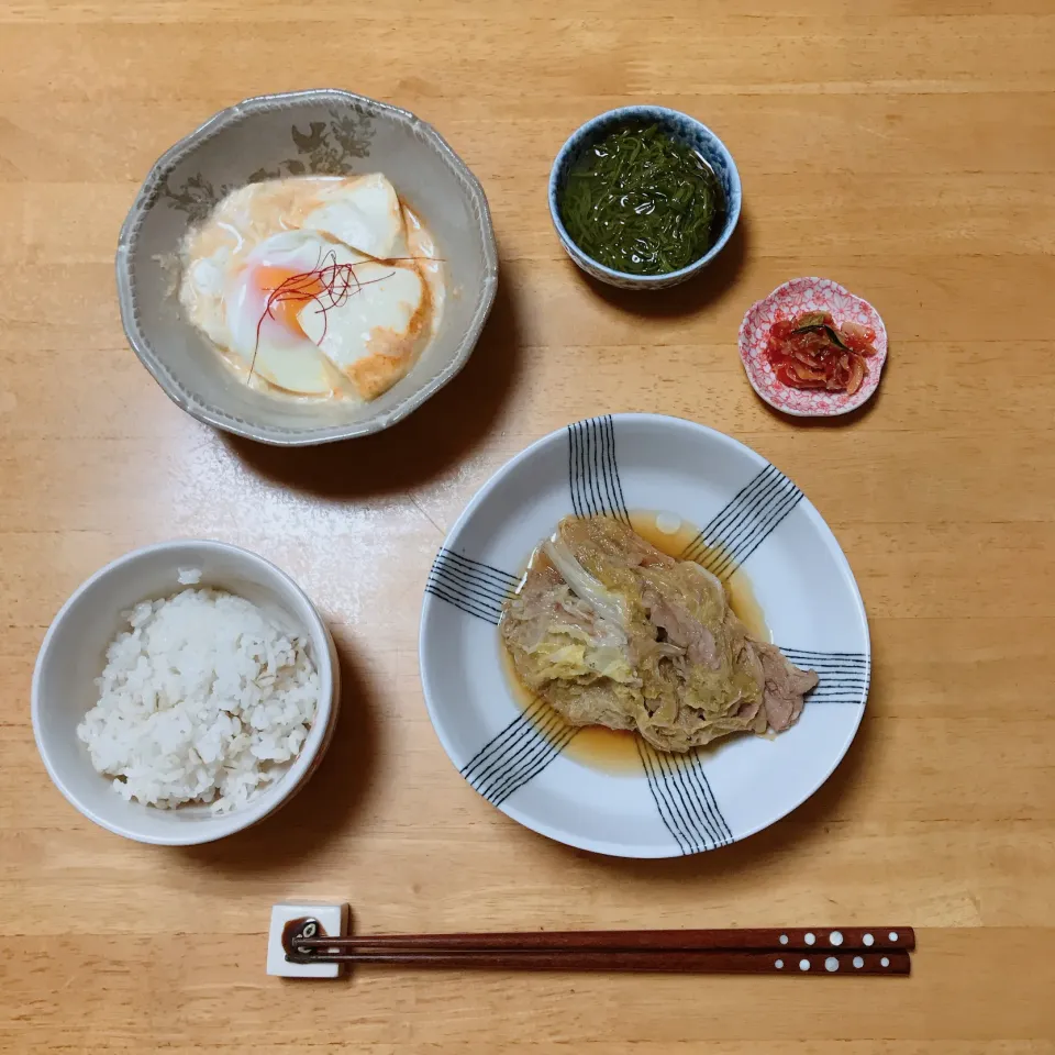 豚肉と白菜の重ね煮🥬                                       スンドュブ🥚|ちゃみこさん