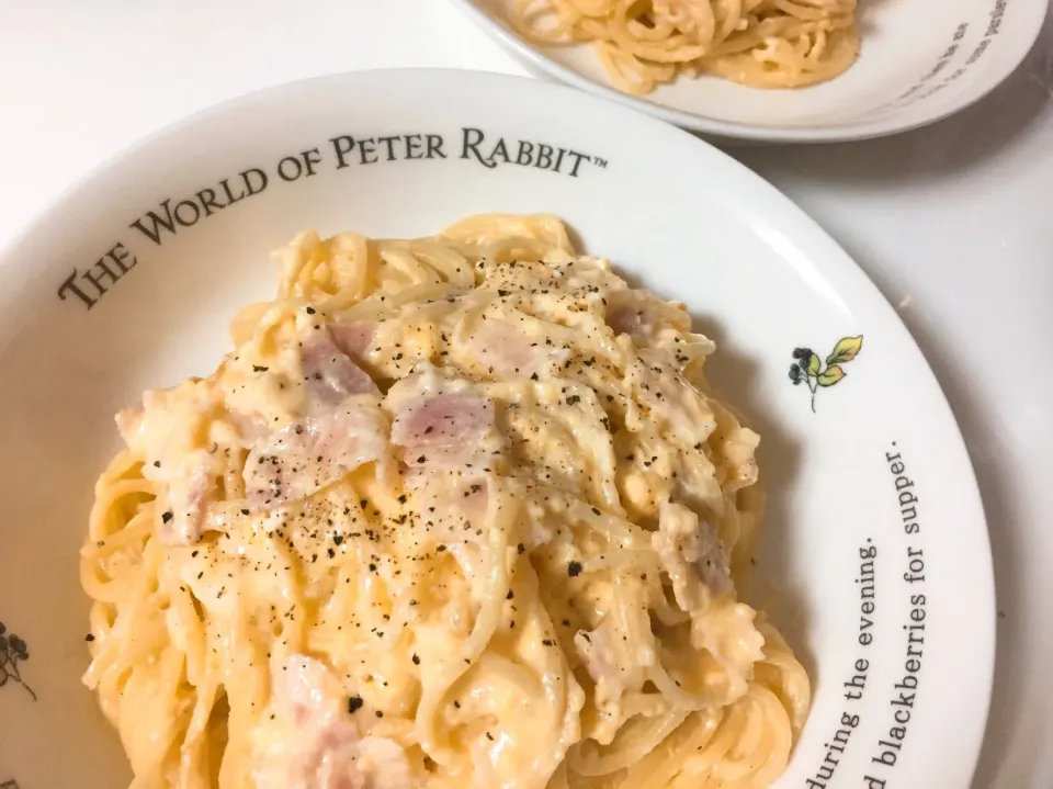 Snapdishの料理写真:生クリームを使わないカルボナーラ🍝|naoさん