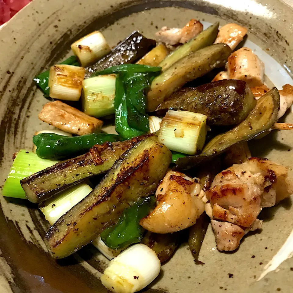 野菜と鶏肉の塩胡椒炒め|純さん