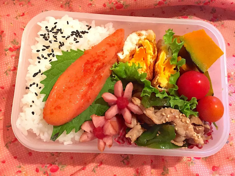 Snapdishの料理写真:2019年10月5日
旦那さんのお弁当🍱👨‍✈️👨‍🔧👷🏻‍♂️🚊✌️💞💪🏼❤️|Kodomo Cookingさん