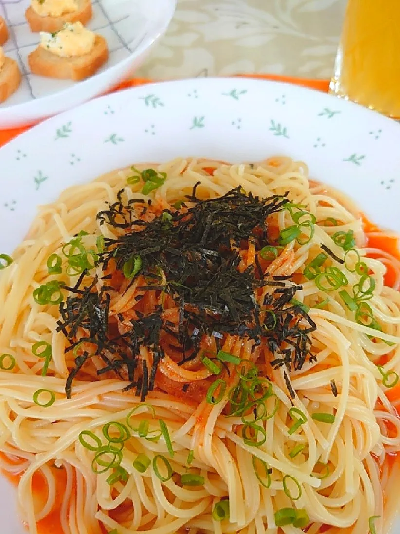 明太子ソースのパスタ🍝|🍒ふみりん🍒さん