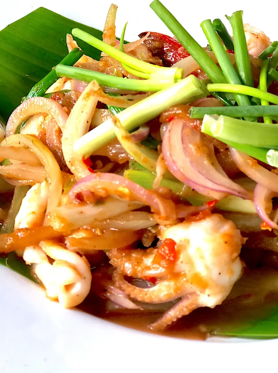 Stir fried seafood with shrimp paste @ COMESANE’ Pathumthani.|Chalinee Kalyanamitraさん