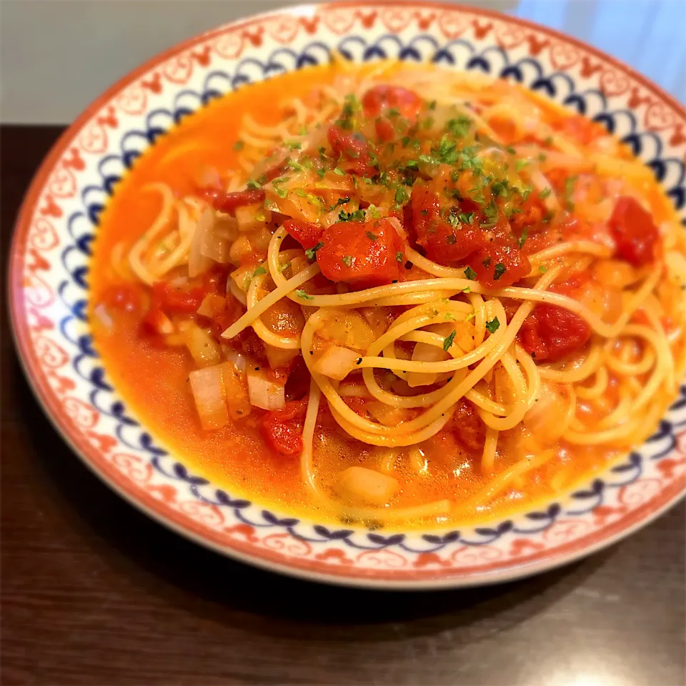 トマトとチーズのスープパスタ|ゆきっちん(・8・)さん