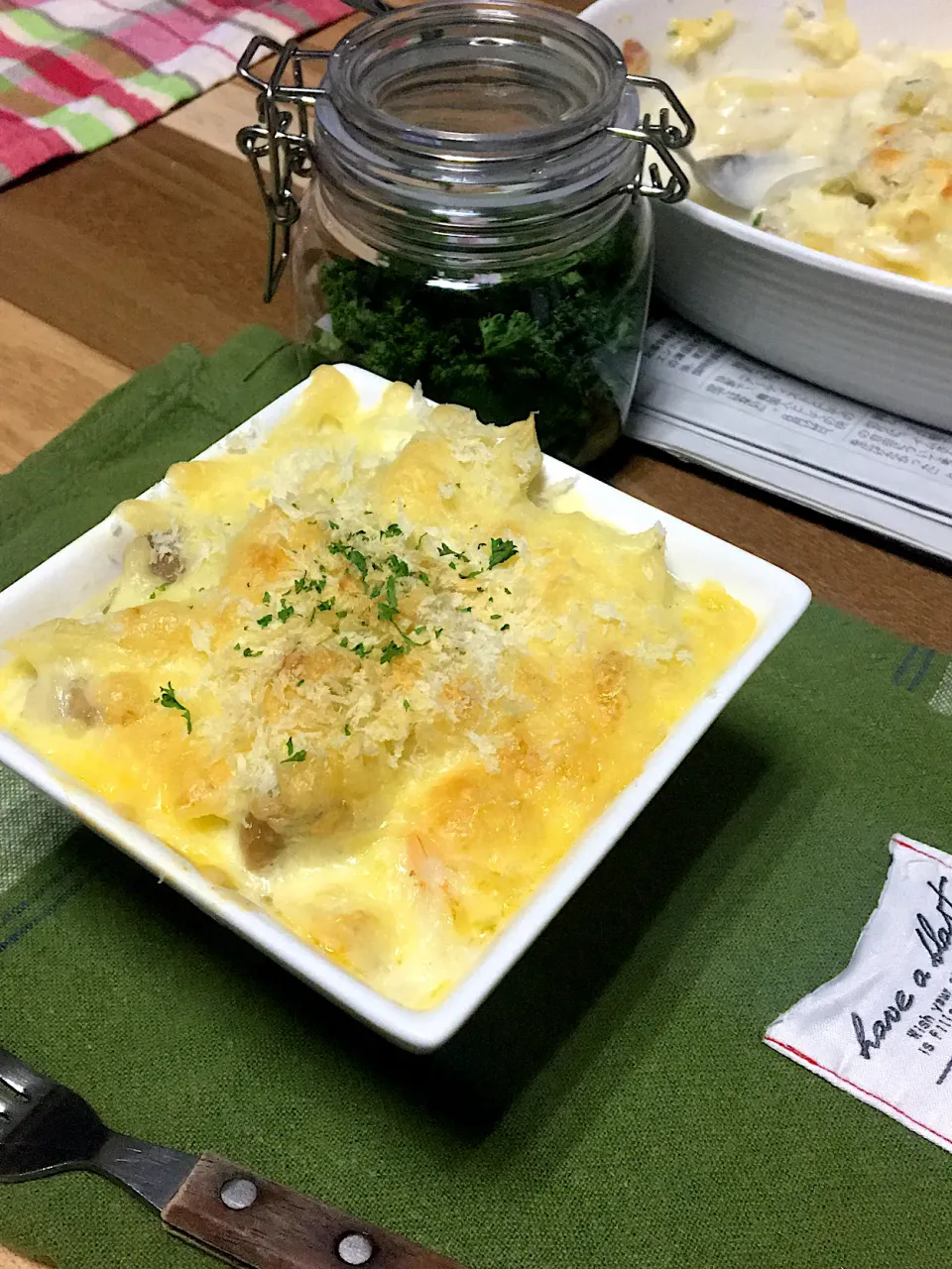 Snapdishの料理写真:お夕飯は海老グラタン|renharuruさん