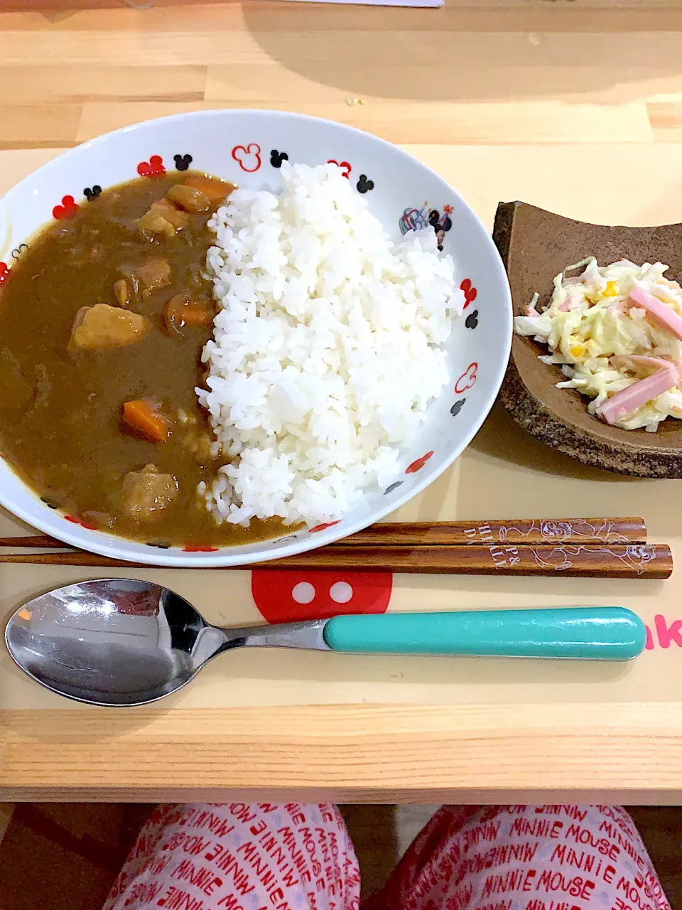 ・チキンカレーライス      ・コールスロー|ぺろたんさん