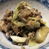 鯖缶、ナス、キャベツのペペロンチーノ風炒め|George Ezawaさん