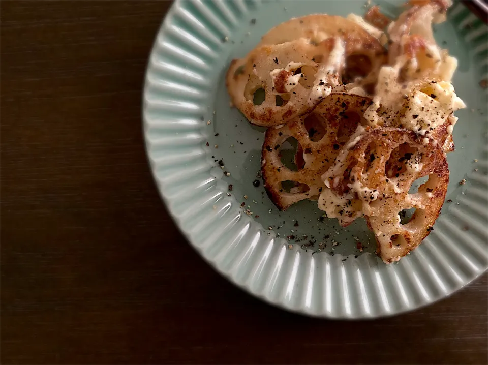 れんこんのオリーブオイル焼きクリームチーズからめ|あいさん