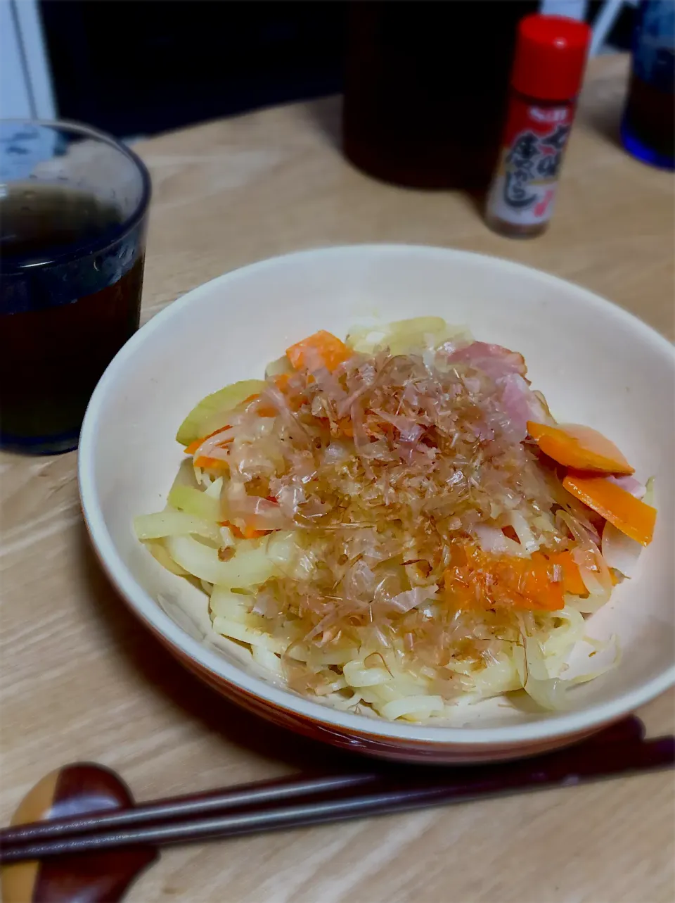 焼きあごだしで焼きうどん|なるさん